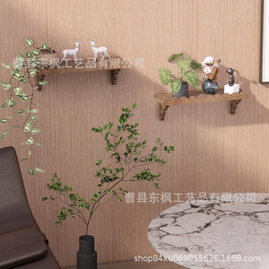 Wooden <b>Wall</b> <b>Mounted</b> <b>Shelf</b> Rectangle 1 Tier Living Room Storage Display Rack For Plants Photos Decor - Product Image 4