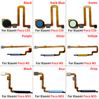 Cable flexible de huella dactilar de fábrica para Xiaomi Poco X5 Pro C50 M5 M5S A1 Plus, sensor de identificación táctil, accesorios y piezas para smartphone