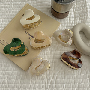 Nuovi Fermagli per Capelli in Acetato Forma Irregolare <span class=keywords><strong>2026</strong></span> Piccola Clip a Squalo Accessori per Chignon per Donne - Product Image 4