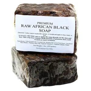 NEW TOP Whitening Face Body Wash 100% Natural Organic Premium Raw African Black Soap With Coconut Cocoa Shea Butter Vitamin E