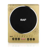 Table de cuisson à induction RAF R.8017 2000W avec commande tactile, plaque chauffante électrique à motif céramique et fonction de cuisson pour cuisine domestique