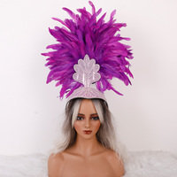 Al por mayor: Tocados de plumas para carnaval, cosplay, color personalizado, cómodos, suaves, con decoración de diamantes de imitación, para actuaciones escénicas y fiestas