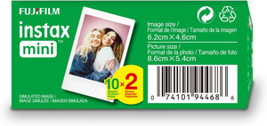 Film Fujifilm Mini (10 feuilles x 2 paquets, format standard) pour appareil photo hybride à capteur CMOS - Product Image 2