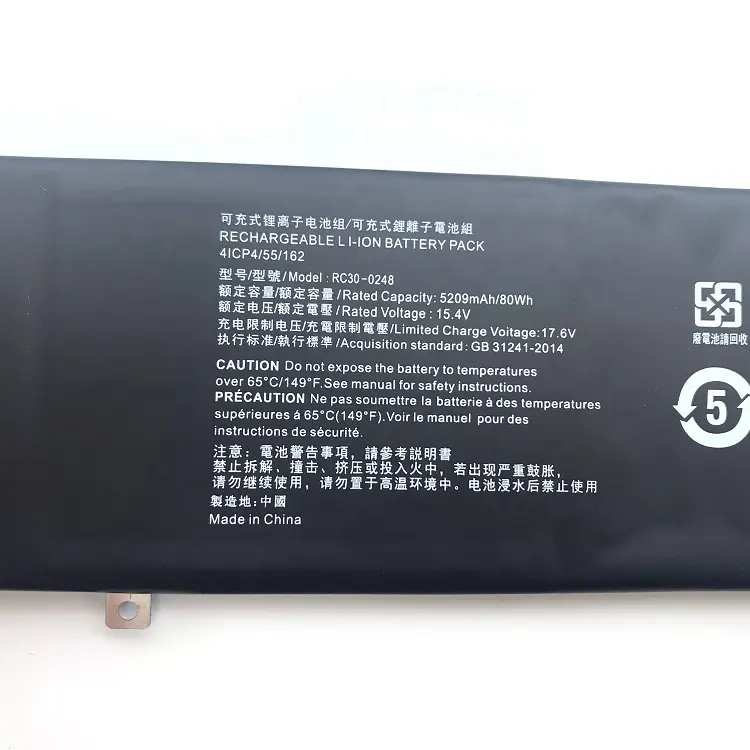 80Wh RC30-0248 Battery Laptop Batteries Replacement For Razer Blade Advanced 15 2018 2019 2020 2021