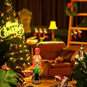 Party <b>Decorations</b> <b>Nutcracker</b> Soldier Inside <b>Christmas</b> Plastic Crafts Ornaments Patio Lighting Atmosphere Lights - Product Image 6