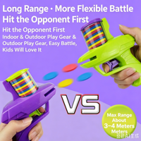 Jouets de lancer interactifs d'extérieur pour enfants en EVA, mini pistolets en plastique, lanceurs de disques en mousse, cadeaux pour garçons, vente en gros