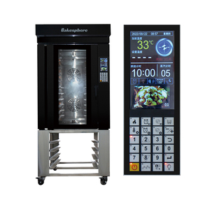 <span class=keywords><strong>Four</strong></span> à convection électrique rotatif <span class=keywords><strong>mini</strong></span> 10 plateaux 40x60 cm pour boulangerie, croissants, gâteaux, pain, avec fonction de fermentation et étaisement à air chaud - Product Image 4