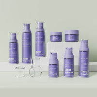 Ensemble de flacons cosmétiques personnalisés avec logo : flacon pompe vide pour lotion et soin de la peau 100ml 120ml, pot en plastique pour crème 30g 50g, flacon pour sérum pour cils