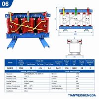 2500kVA 10kV Tiga Fasa 380V/11KV 6KV Harga Pabrik Langsung Transformator Distribusi Tipe Kering