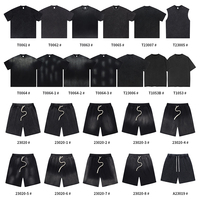 Été 100% Coton T-shirt ample Shorts Set Fashion Brand Short Sleeve Shorts Hommes T-shirt 2 Pièces Sets