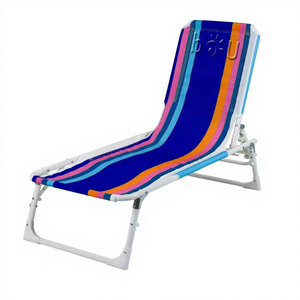 Tumbona Plegable de Metal con Diseño Moderno para Jardín, Patio, Piscina o Playa, Estilo Vogue INS - Product Image 1