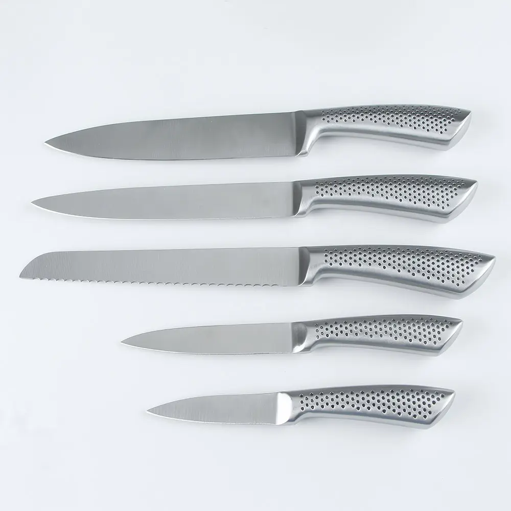 Luxo punho fábrica preço profissional 6pcs aço inoxidável faca de cozinha para cozinhar