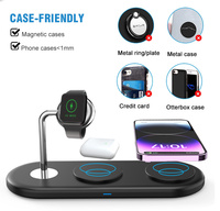 Meilleures ventes Station de recharge sans fil 3-en-1 Support d'alimentation de sortie pliable 10W pour iPhone Montres intelligentes Accessoire pour téléphone portable