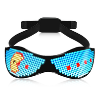 Smart APP Control Rechargeable DIY Glowing LED Lunettes de fête d'anniversaire de Noël Lunettes de boîte de nuit Cool Shinning LED Lunettes