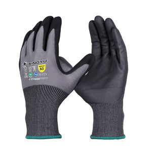 XINGYU ADAMAS Teknolojisi 18 Gauge Nitril Mikro İnce Köpük Kesilmeye Dayanıklı Güvenlik İş Eldivenleri Kavramalı Dikişsiz Kabuk ANSI A3 Gri - Product Image 1