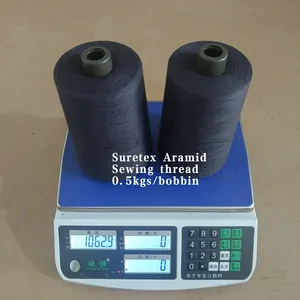 Schwarze Farbe Feuerfest Para Aramid Nähgarn Hoch temperatur beständiges Aramid gesponnenes Garn zum Nähen von 0,5 kg