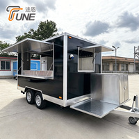 Remorque de cuisine mobile commerciale entièrement équipée pour la vente de snacks en rue