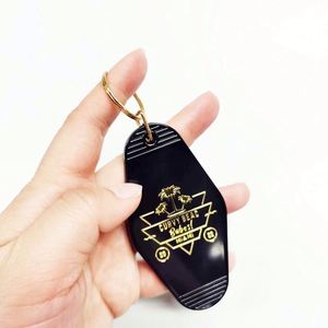 Custom logo Promotional Blank Plastic Motel Hotel Room <b>Keychain</b> Blank With Promotion Gift - Product Image 2