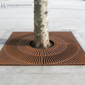 Fabricant OEM de couvercles de fossés d'arbres en acier résistant aux intempéries pour l'aménagement paysager - Product Image 5