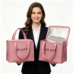 กระเป๋าเก็บความเย็นแบบพับได้สั่งทำขายส่ง ความจุขนาดใหญ่ สำหรับพกพาไปปิกนิกหรือช้อปปิ้ง - Product Image 2