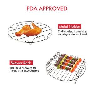 Accesorios para Freidora de Aire de 8 Pulgadas, 12 Piezas/Juego, para Gowise, Phillips, Cozyna y Secura, Compatibles con Todas las Freidoras de Aire de 5.3QT a 5.8QT, Alta Calidad - Product Image 3