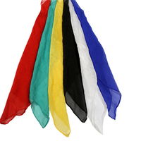 Écharpes de jonglage carrées en soie, 8 couleurs, accessoires de performance de magie de rue, pour un usage unisexe