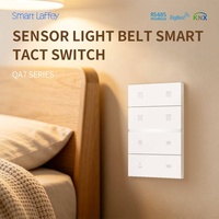Interrupteur intelligent tactile étanche RS485 standard US, 1 à 7 boutons poussoirs, panneau en plastique, 12V-24V DC, luxe, hôtel, maison