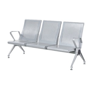 Chaise d'attente en alliage d'aluminium Europe And Aluminum Alloy P1607AL avec accoudoirs pour hôpitaux et espaces publics, couleur argent - Product Image 4