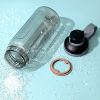 Bouteille d'eau classique DIBE portable grande capacité, écologique et motivante, personnalisable, sans BPA, en plastique, avec bouchon à vis, pour le sport
