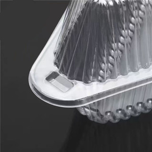 Quantité minimale de commande 1000 pièces Triangle clair en plastique PET matériel boîte à clapet à emporter cuisson emballage Sandwich boîte Salades Hamburger conteneurs - Product Image 4