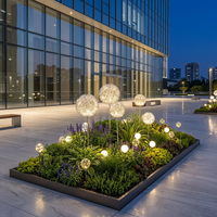 Luci Solari a Forma di Dente di Leone - Decorazione da Esterno, Luci da Giardino a Picchetto per Piazze, Giardini, Cortili e Paesaggi, Luci Sferiche