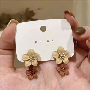 Women Personalized Elegant Simple Flower Pendant Studs Drop Dangle <b>Earrings</b> - Product Image 6
