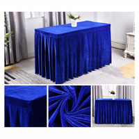 Nappe en velours épais en gros, jupe de table rectangulaire, housse de table pour hôtel, conférence, événement de bureau