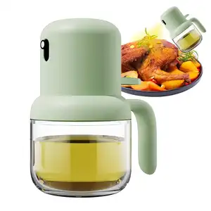 Botol penyemprot minyak zaitun 180ML, untuk memasak Air Fryer kaca semprotan Dispenser minyak untuk BBQ memanggang Salad