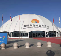 Structure de hall d'exposition de grande envergure avec membrane PTFE T5K 5000N, structure de bâtiment sportif, structure tensile d'aéroport