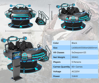Simulador de Vuelo OVNI VR para 5 Jugadores, Plataforma Giratoria de 360°, Juego de Disparos, Equipo de Arcade con Efectos Multisensoriales, FEC