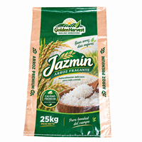 Sac d'emballage pour riz en PP tissé laminé BOPP durable et réutilisable, sur mesure, 10 kg, 25 kg, 50 kg