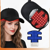 Casque de luminothérapie rouge 4-en-1 850nm à infrarouge proche pour la repousse des cheveux, anti-chute, masseur relaxant du cuir chevelu pour cheveux clairsemés