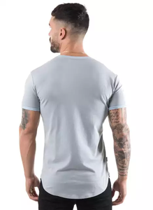 Men's Oversize Gym T-Shirt <b>Maroon</b> Cotton & Fleece Sports Training <b>Top</b> Washed Knitted with Digital Custom Logo OEM Supply - Product Image 6