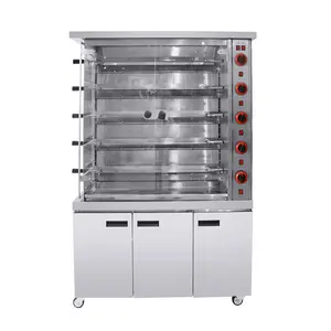 Best selling 220/380V stainless steel full electric rotisserie chicken large power heating tube roast grill oven