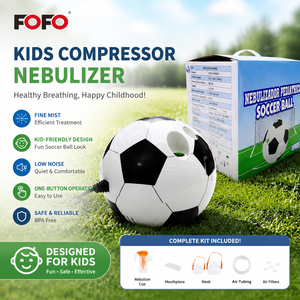 Nebulizzatore Elettrico a Forma di Pallone da Calcio per Bambini, Grado Ospedaliero, Bassa Rumorosità, Macchina per <span class=keywords><strong>Asma</strong></span> Pediatrica 60dB, Inalatore a Vapore per Uso Domestico - Product Image 1