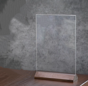 Đen Walnut bảng bảng đứng Hội Đồng Quản trị Acrylic Máy tính để bàn bảng hiển thị A4 bảng Bảng hiển thị đứng A5 bảng giá quảng cáo - Product Image 2