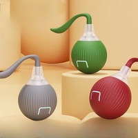 Jouet interactif intelligent rechargeable pour chat, balle roulante automatique, lumière LED, jouet pour animaux de compagnie, balle interactive écologique