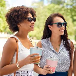 Offre Spéciale – Tasses à café en verre de 400 ml pour café glacé et lait, avec paille et couvercle, modèle Bamboo Festival - Product Image 5