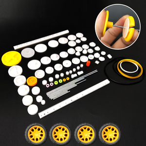 Kit de 6 mini-moteurs DC 24000 tr/min avec 60 engrenages en plastique, 2 supports de piles AA, interrupteur à bascule et hélice pour projets scientifiques DIY - Product Image 5