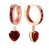 Pendientes de tuerca de granate de 5 mm con corte redondo de plata de ley chapada en oro rosa, bonitos para fiesta, piedra de nacimiento de enero