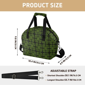 Sac isotherme personnalisé avec logo, motif Ulu vert hawaïen, pour pique-nique, école, bureau, stockage de nourriture chaude ou froide, sac à lunch isotherme pour adultes - Product Image 6