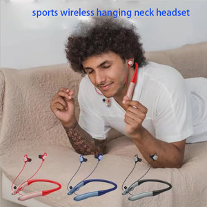 Auriculares inalámbricos para colgar en el cuello, cascos con banda para el cuello, con interruptor magnético, BT, para música y deportes - Product Image 6