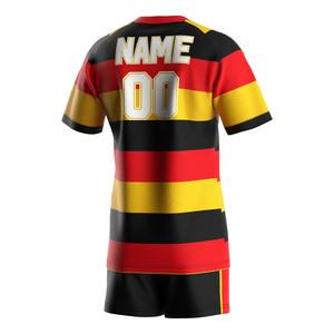 T-shirt et short de sport pour homme à col en V, séchage rapide, sublimation OEM/ODM - Product Image 2