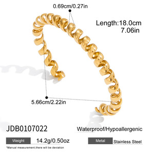 Catena attorcigliata minimalista <span class=keywords><strong>San</strong></span> Marco Twist bracciale in oro moderno dichiarazione regalo di gioielli per la fidanzata per le sue donne di moda - Product Image 3
